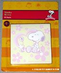 Woodstock giving Snoopy a Flower Sticky Notes
