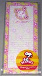 Snoopy sitting with flowers List Pad