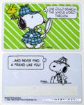 Snoopy detective 'One could search the world through and never find a friend like you.' Wallet Greeting Card