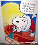 Santa Snoopy in Sleigh 'And I heard him exclaim as he drove out of sight...' Card