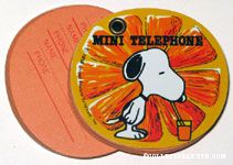 Snoopy drinking orange juice Orange Mini Telephone Book