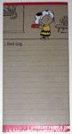 Snoopy on Charlie Brown's head with supper dish Vintage-look List Pad