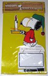 Snoopy in pjs holding candle Wood n' Wipe Offs Memo Board