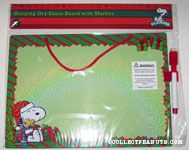 Snoopy with Woodstock in Christmas Gift Box Dry Erase Board