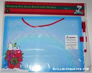 Snoopy & Woodstock on Christmas Decorated Doghouse Dry Erase Board