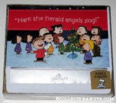 Peanuts Gang singing around Christmas tree Box of Cards