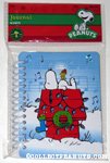 Snoopy & Woodstock on decorated doghouse Spiral-Bound Journal