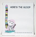 Snoopy with ice cream cone 'Here's the Scoop' Sticky Notes
