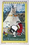 Native Snoopy & Woodstock outside teepee Spiral Notebook