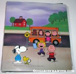 Peanuts Gang getting off bus Binder