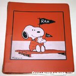 Snoopy & Woodstock in stadium blanket with 'Rah' signs Binder & Clipboard