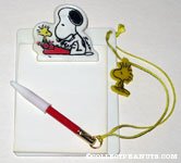 Snoopy and Woodstock at Typewriter Clipboard with attached pencil and Woodstock charm