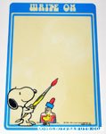 Snoopy & Woodstock with Paint Brush and Ink Dry Erase Board