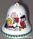 Schroeder playing piano with Peanuts gang caroling Bell Ornament