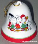 Peanuts Gang standing around Bell Ornament