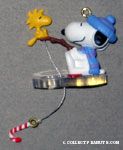 Snoopy Ice Fishing Miniature Christmas Ornament