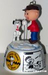 Snoopy and Charlie Brown playing with a snow ball Ornament