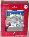 Snoopy and Charlie Brown in tree lot Picture Frame Ornament