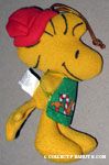 Woodstock wearing stocking cap and tool apron Plush Ornament