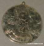 Snoopy holding Woodstock's nest with tree in it Gold-tone Ornament