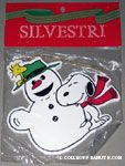 Snoopy & Woodstock with snowman Wooden Ornament