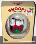 Snoopy Laying on top of wreath Ornament Ornament