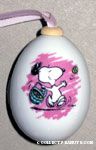Snoopy Easter Beagle Ceramic Egg Ornament
