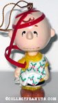 Charlie Brown caught in wrapping paper and ribbon Ornament