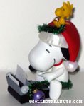 Author Snoopy at typewriter with Woodstock Ornament