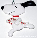 Snoopy Leaping with Candy Cane