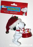 Snoopy holding dogdish of treats Ornament