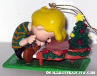Schroeder at piano with tree Ornament