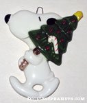 Snoopy carrying Christmas Tree Ornament
