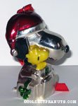 Snoopy and Woodstock opening Christmas Gift Silver-Tone Ornament