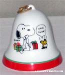 Snoopy and Woodstock with Gifts Bell Ornament