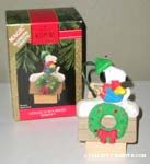Snoopy and Woodstock on Doghouse Ornament