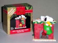 Snoopy and Woodstock with fireplace Ornament