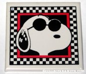 Joe Cool on checkboard background Pin