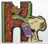 Snoopy & Woodstock reading with 'K' Pin