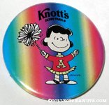Lucy Cheerleader Knott's Berry Farm Button