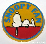 Snoopy on doghouse 'Snoopy fan' Button
