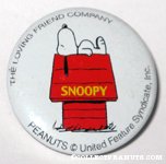 Snoopy on doghouse Button