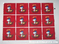 Snoopy leaning on birthday cake Knott's Berry Farm Button - Uncut Sheet