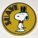 Snoopy in top hat 'Suave' Button