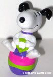 Snoopy riding bouncy egg PVC Figurine