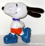 Snoopy Rollerskating Player PVC Figurine