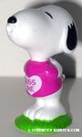 Snoopy puckering his lip Valentine's PVC Figurine - Pink