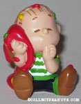 Linus with blanket draped in Christmas lights PVC Figurine