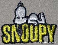 Snoopy laying on name Patch