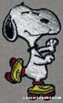 Snoopy rollerskating Patch